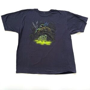 XL navy blue Leonardo "Baby Turtle & Ooze" artist edition t-shirt